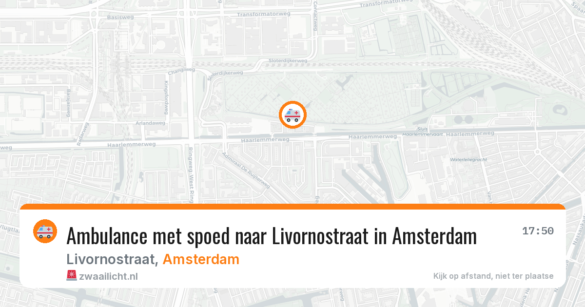 Ambulance met spoed naar Livornostraat in Amsterdam — 26 apr 2026