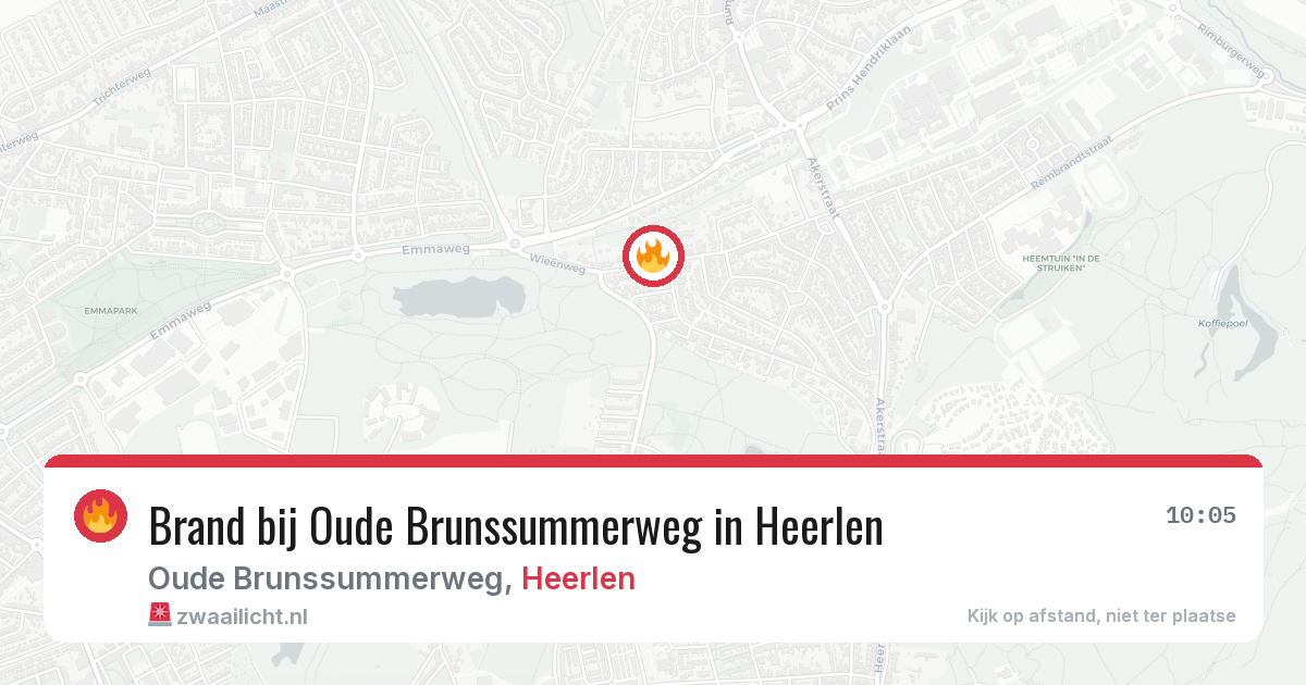 Brand bij Oude Brunssummerweg in Heerlen — 23 jul 2026