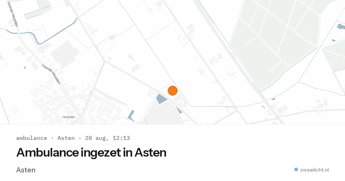 Ambulance ingezet in Asten — 28 aug 2026