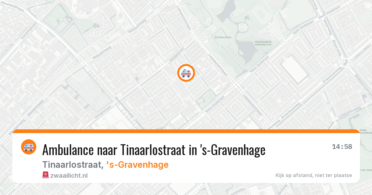 Ambulance naar Tinaarlostraat in 's-Gravenhage — 7 jun 2026