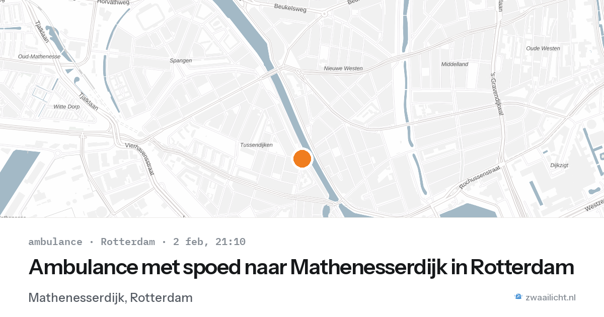 Ambulance met spoed naar Mathenesserdijk in Rotterdam — 2 feb 2026