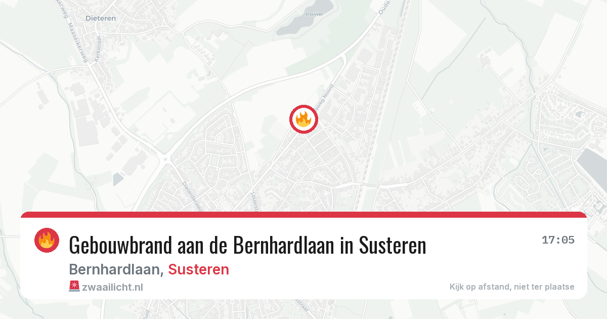 Gebouwbrand aan de Bernhardlaan in Susteren — 15 jul 2026