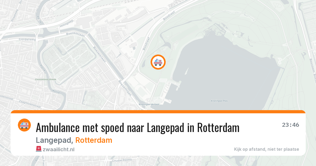 Ambulance met spoed naar Langepad in Rotterdam — 20 jun 2026
