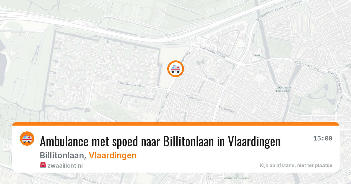 Ambulance met spoed naar Billitonlaan in Vlaardingen — 6 jul 2026