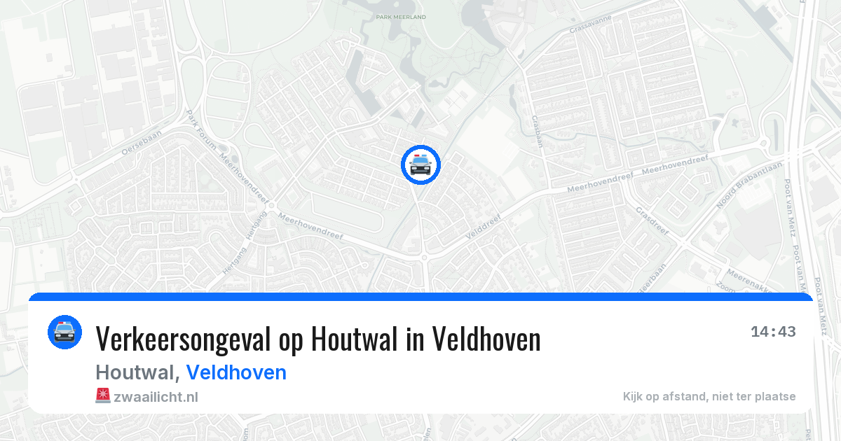 Verkeersongeval op Houtwal in Veldhoven — 17 apr 2026