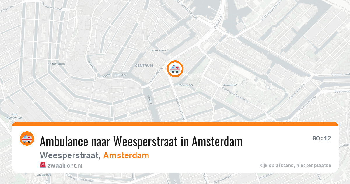 Ambulance naar Weesperstraat in Amsterdam — 3 aug 2026