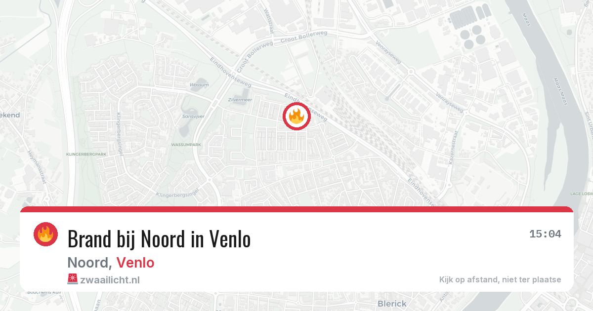 Brand bij Noord in Venlo — 24 mrt 2026