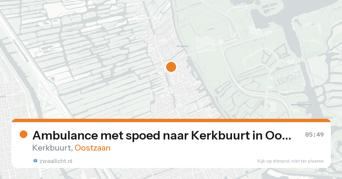 Ambulance met spoed naar Kerkbuurt in Oostzaan — 16 aug 2026