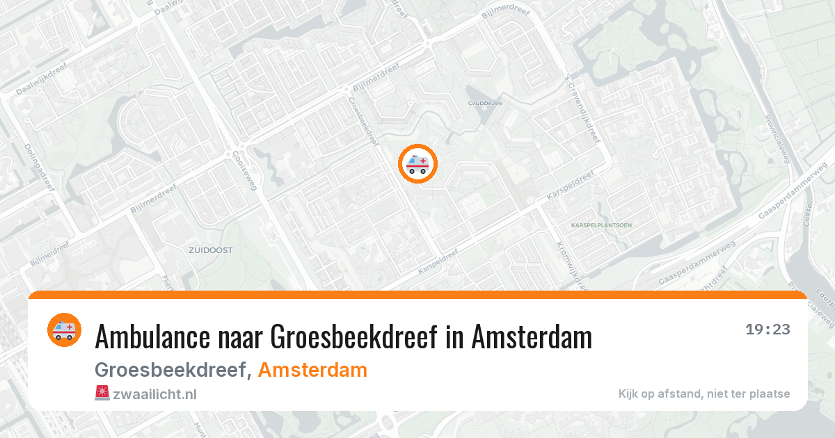Ambulance naar Groesbeekdreef in Amsterdam — 19 mrt 2026