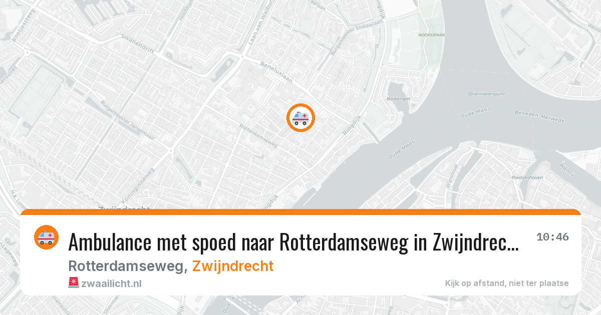 Ambulance met spoed naar Rotterdamseweg in Zwijndrecht — 14 apr 2026