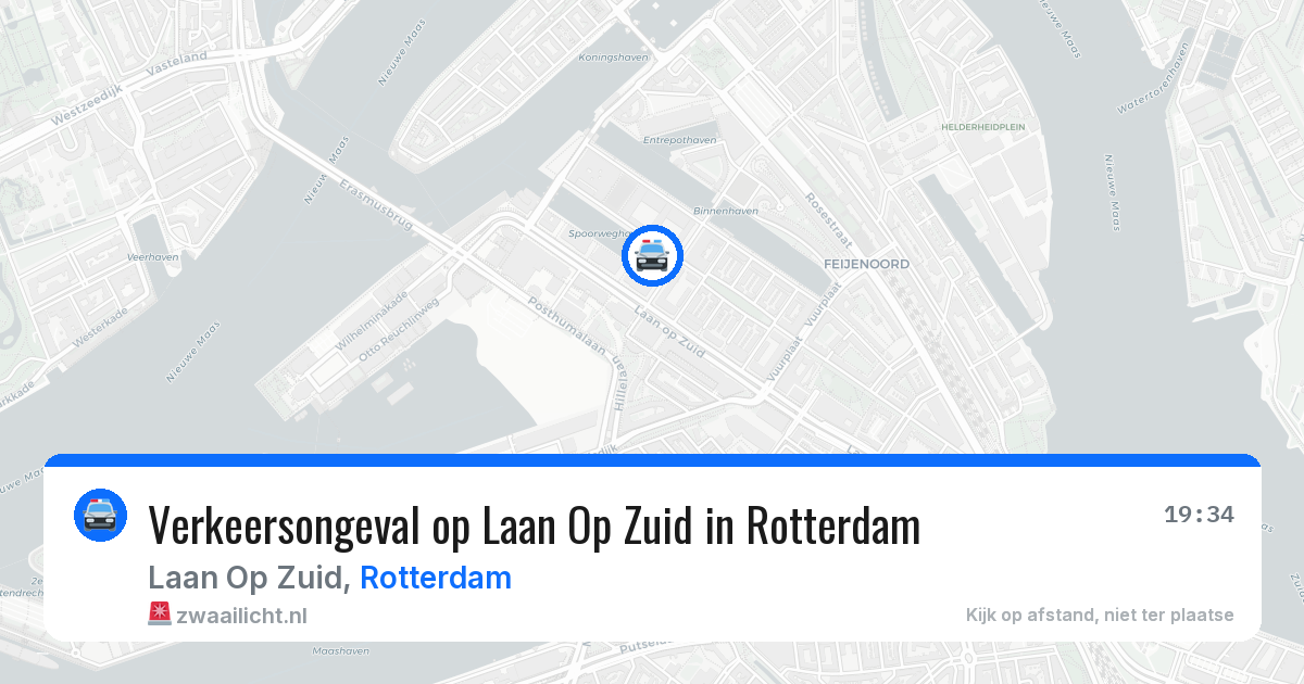 Verkeersongeval op Laan Op Zuid in Rotterdam — 8 feb 2026