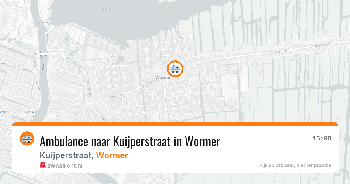 Ambulance naar Kuijperstraat in Wormer — 16 mrt 2026