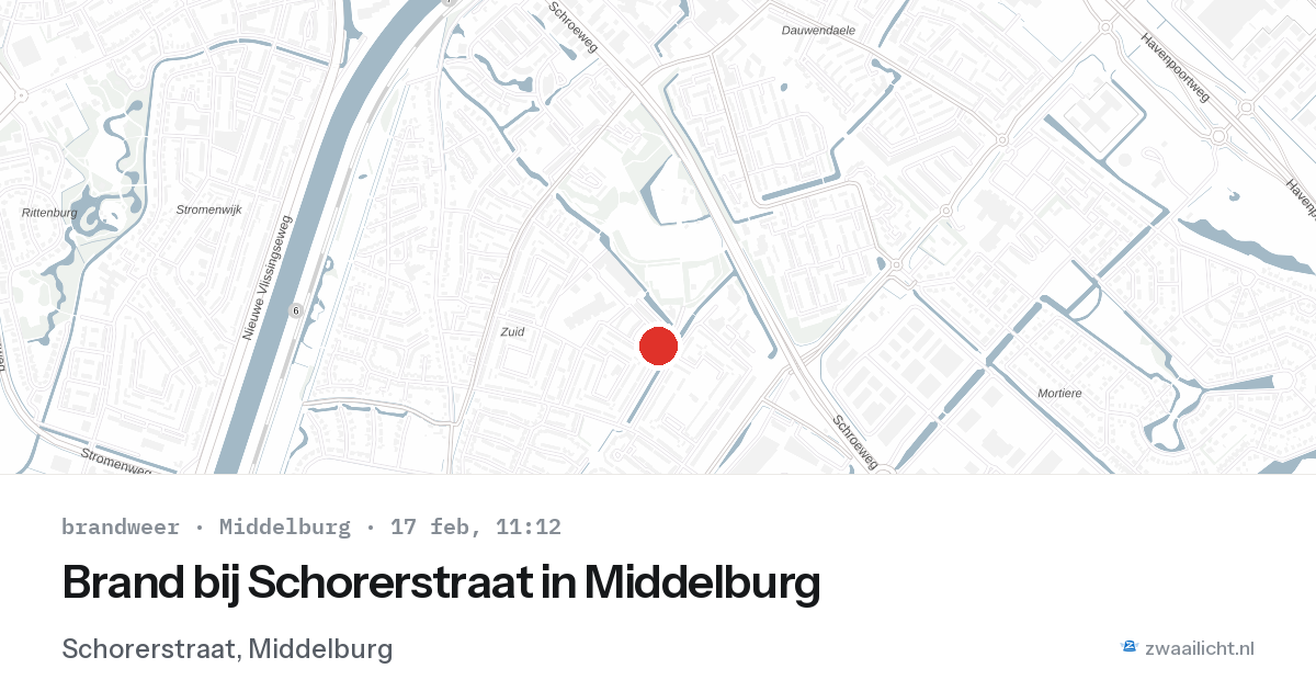 Brand bij Schorerstraat in Middelburg — 17 feb 2026
