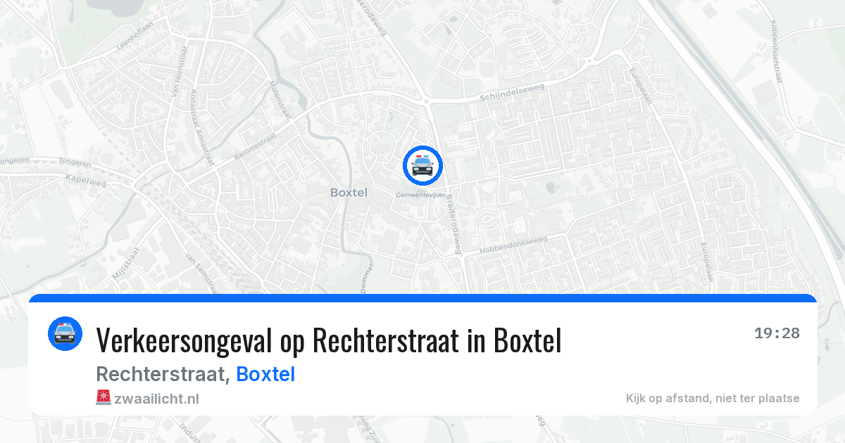 Verkeersongeval op Rechterstraat in Boxtel — 27 jun 2026