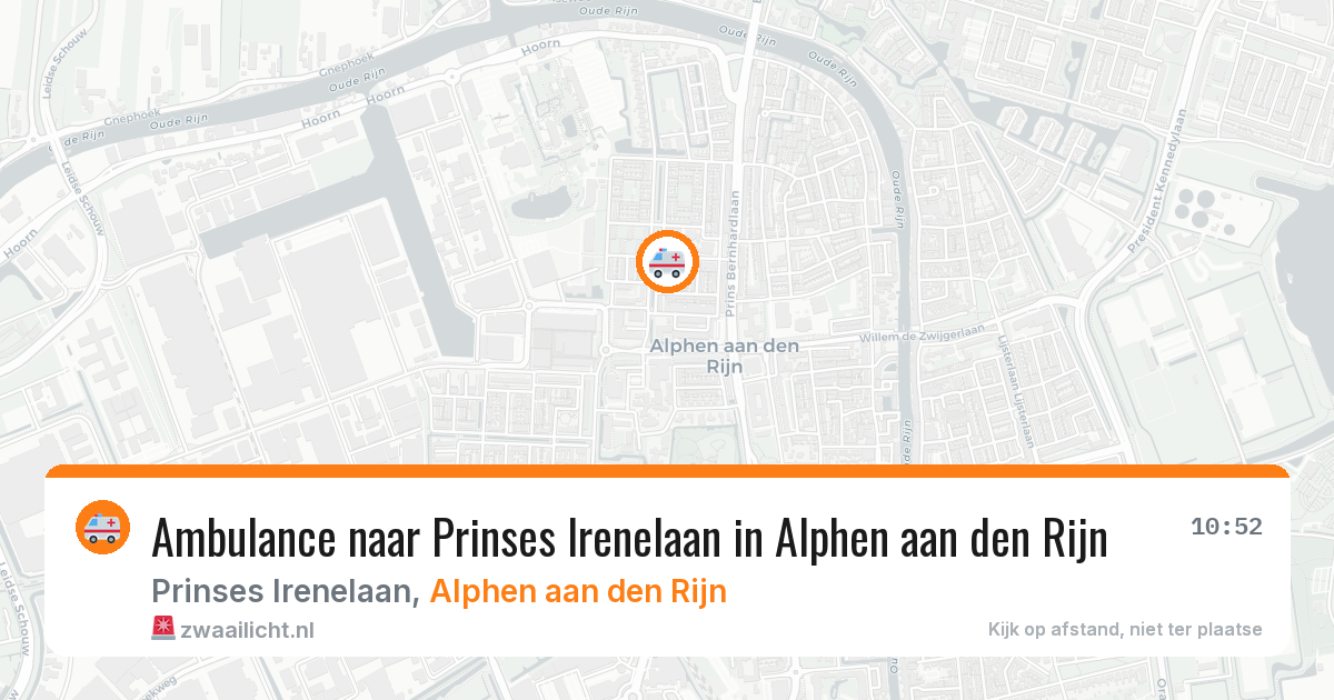 Ambulance naar Prinses Irenelaan in Alphen aan den Rijn — 11 aug 2026