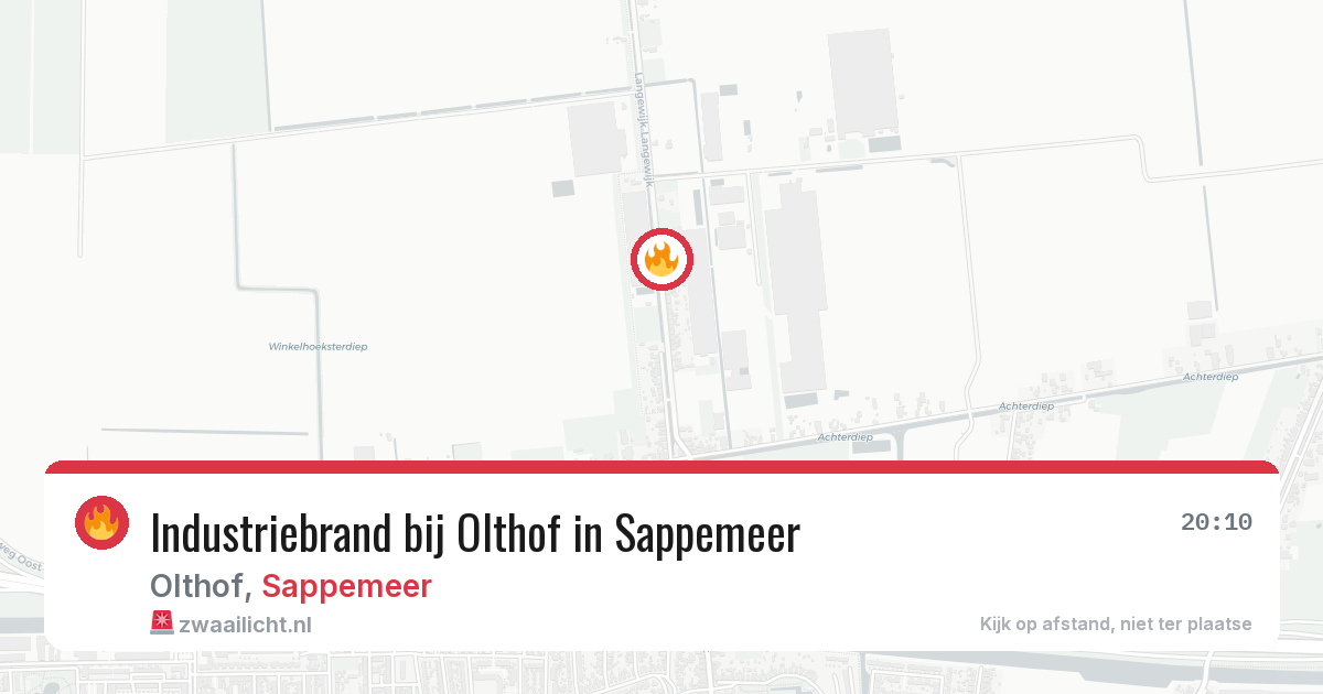 Industriebrand bij Olthof in Sappemeer — 11 jun 2026