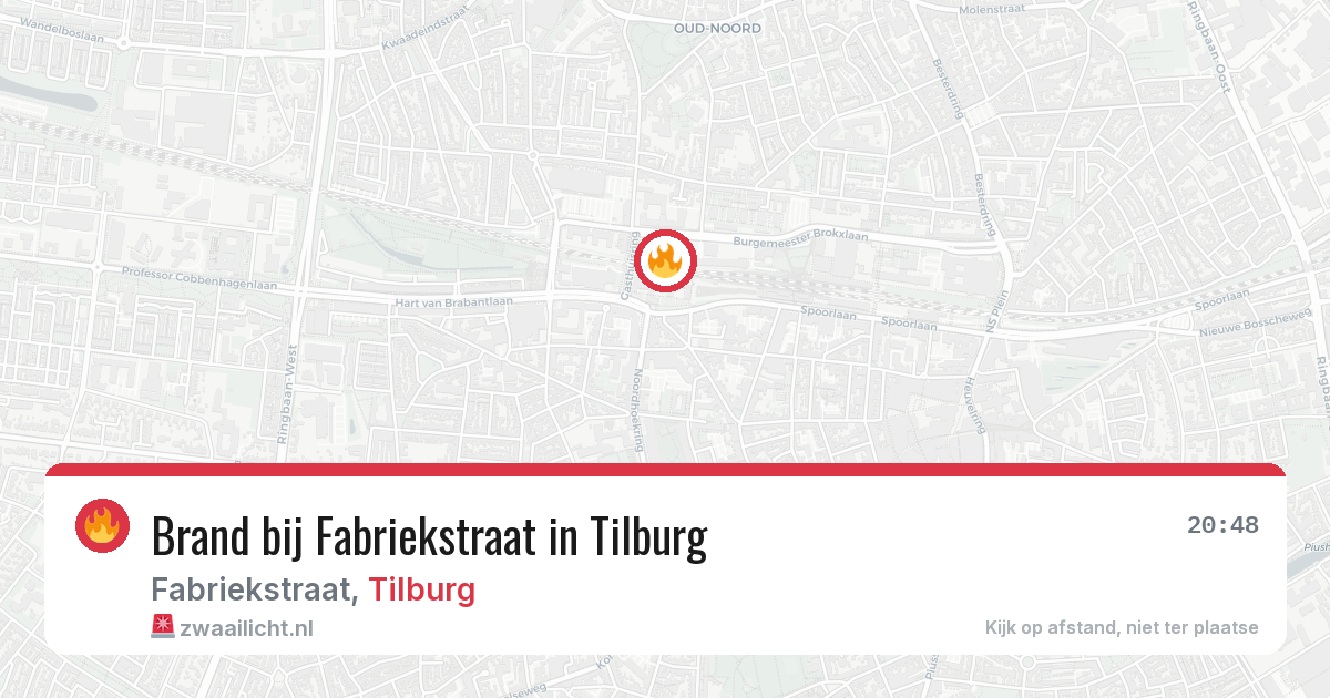 Brand bij Fabriekstraat in Tilburg — 23 mei 2026