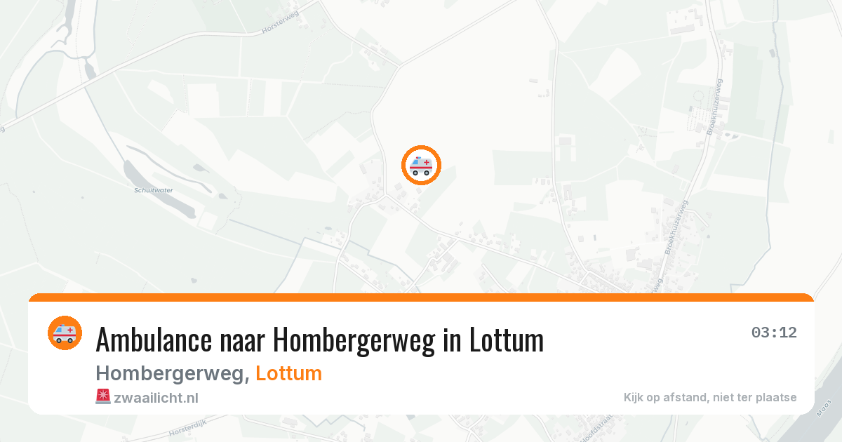 Ambulance naar Hombergerweg in Lottum — 23 mei 2026