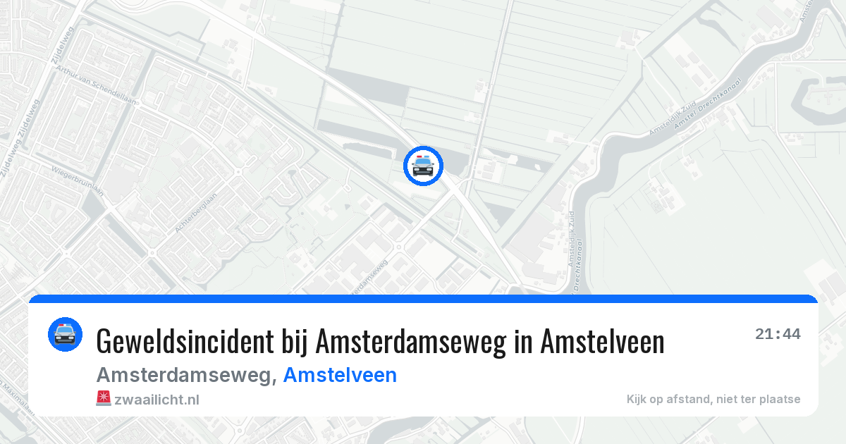 Geweldsincident bij Amsterdamseweg in Amstelveen — 4 aug 2026