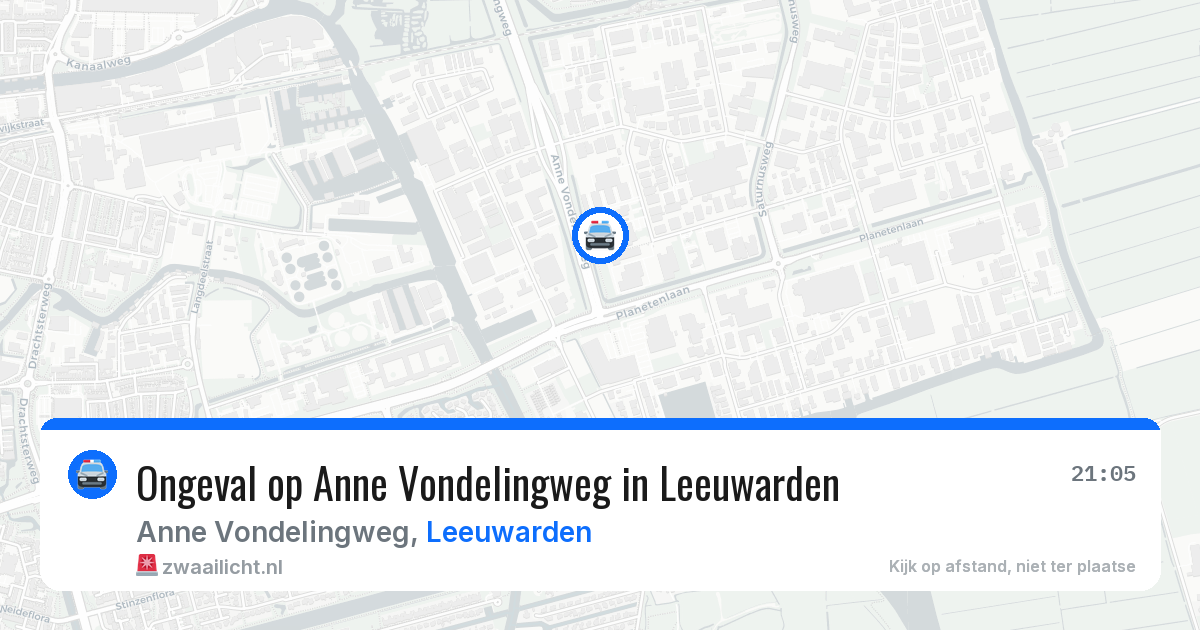 Ongeval op Anne Vondelingweg in Leeuwarden — 20 jan 2026