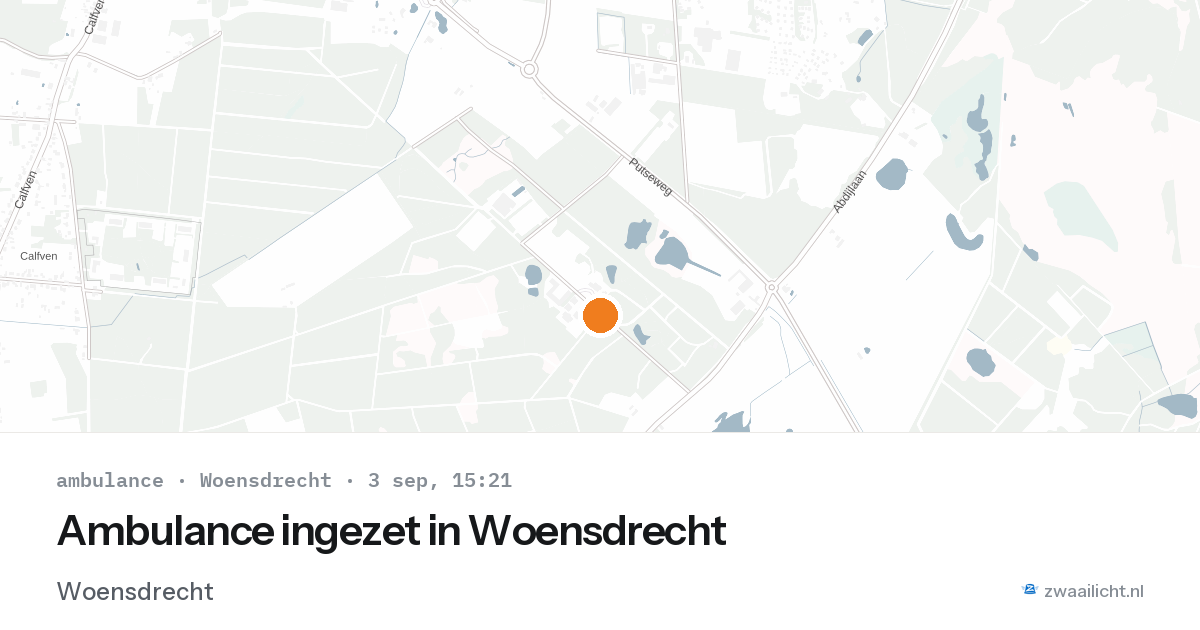 Ambulance ingezet in Woensdrecht — 3 sep 2026