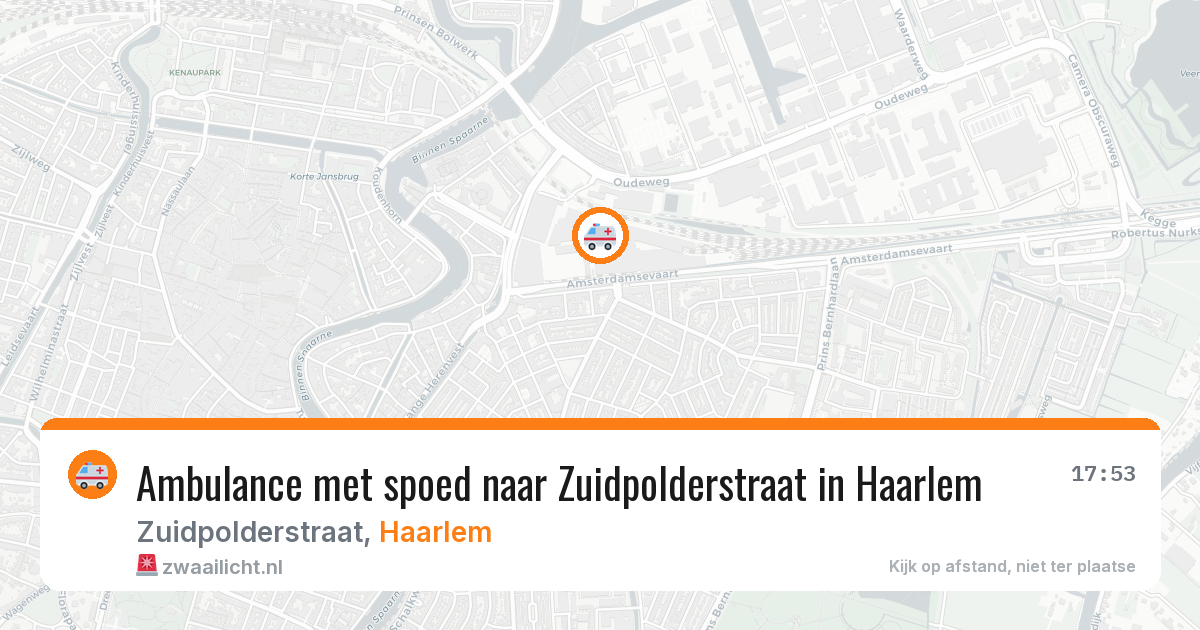 Ambulance met spoed naar Zuidpolderstraat in Haarlem — 3 aug 2026
