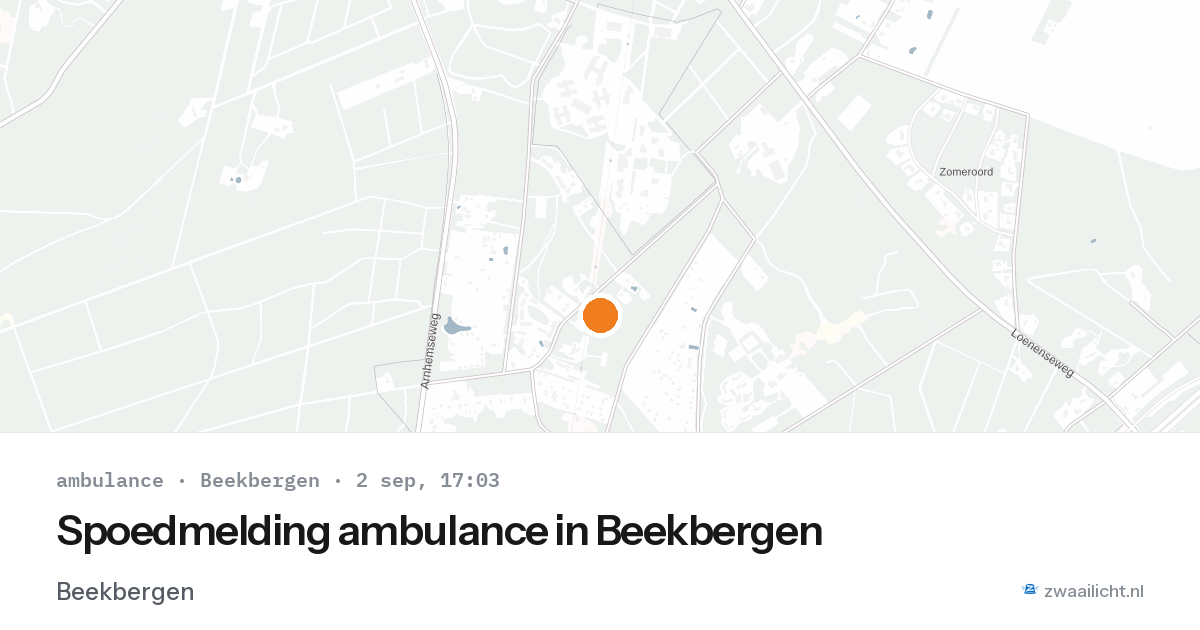 Spoedmelding ambulance in Beekbergen — 2 sep 2026