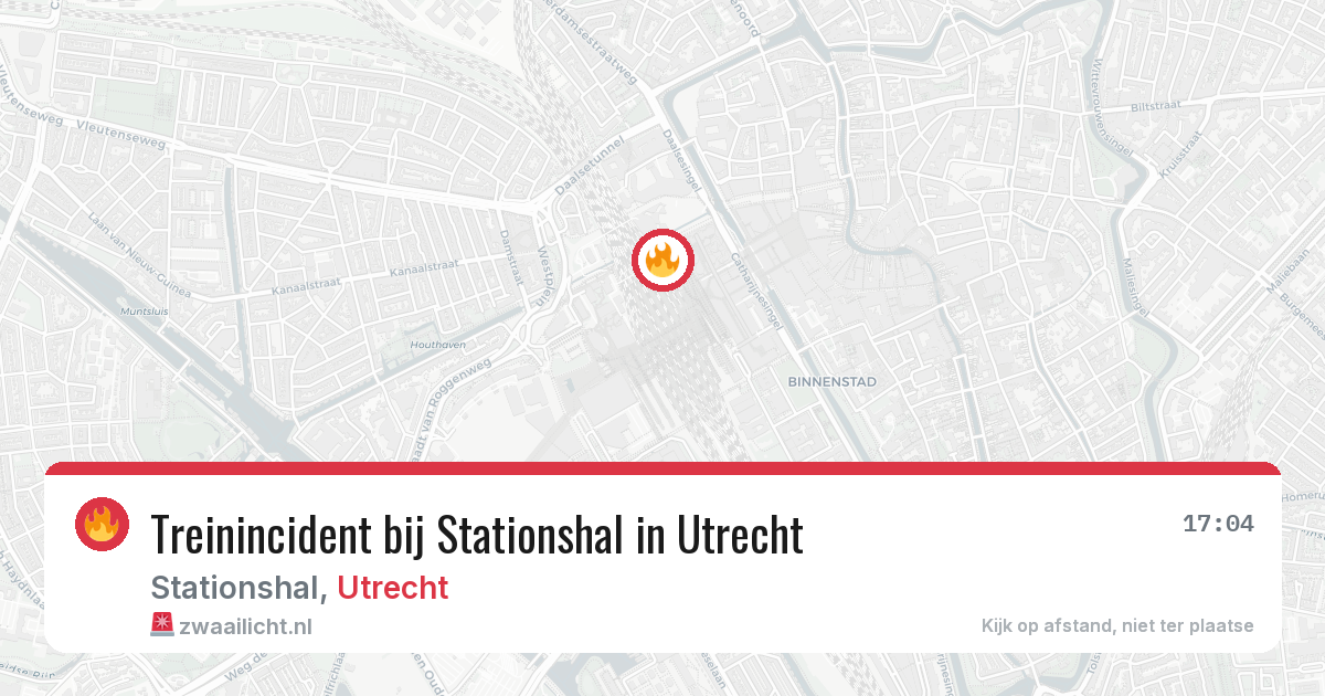 Treinincident bij Stationshal in Utrecht — 2 aug 2026