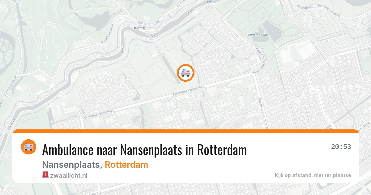 Ambulance naar Nansenplaats in Rotterdam — 6 aug 2026