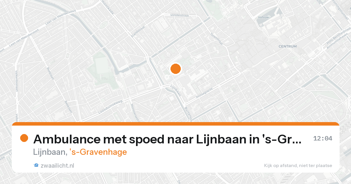 Ambulance met spoed naar Lijnbaan in 's-Gravenhage — 21 aug 2026