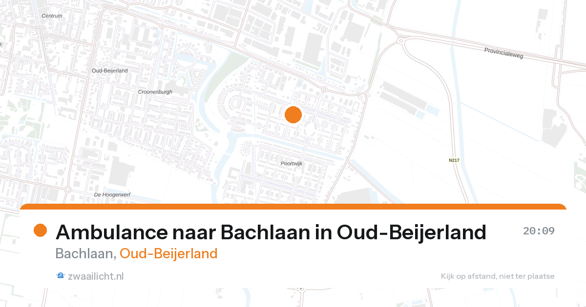 Ambulance naar Bachlaan in Oud-Beijerland — 27 aug 2026