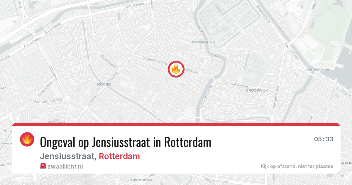 Ongeval op Jensiusstraat in Rotterdam — 22 mei 2026