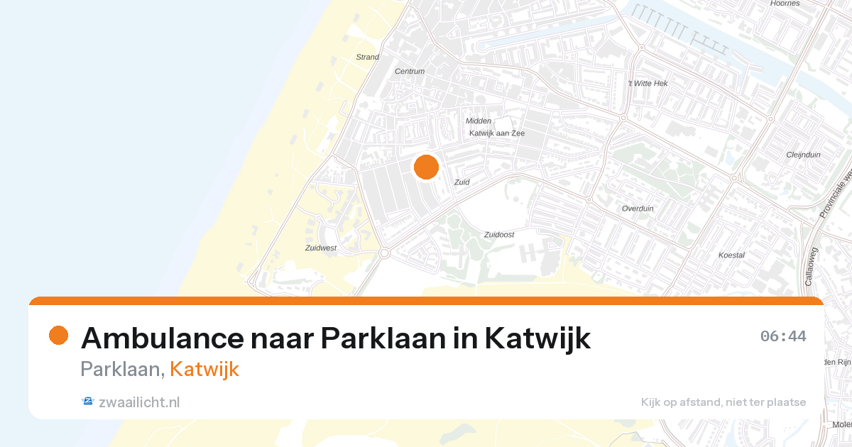 Ambulance naar Parklaan in Katwijk — 21 jun 2026