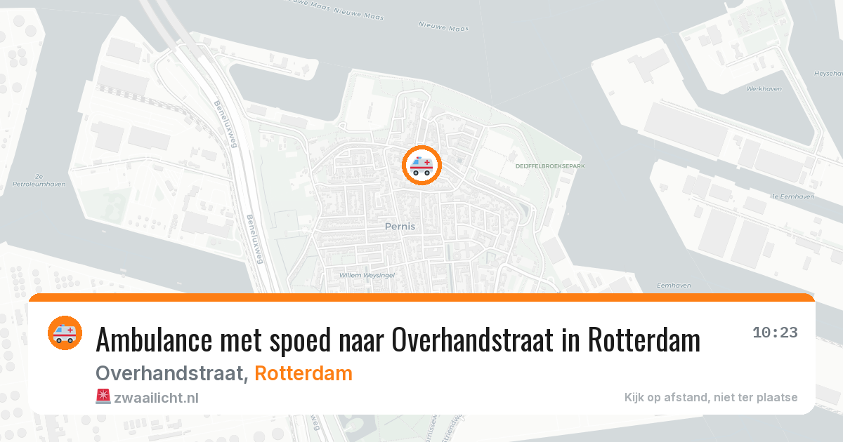 Ambulance met spoed naar Overhandstraat in Rotterdam — 11 aug 2026