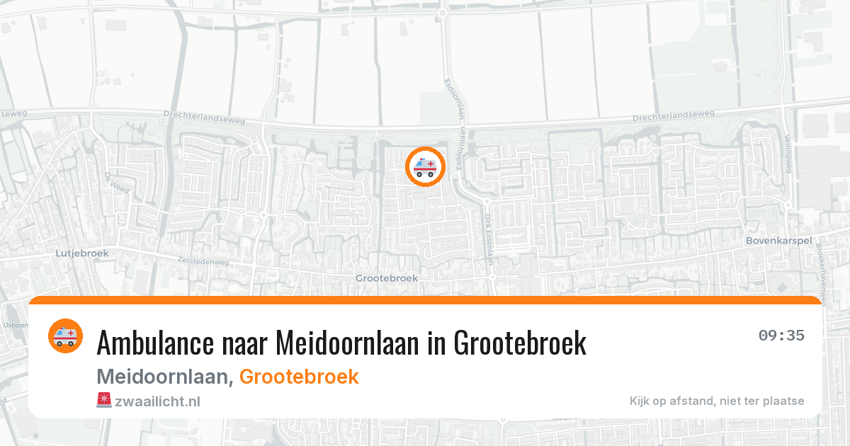 Ambulance naar Meidoornlaan in Grootebroek — 4 aug 2026