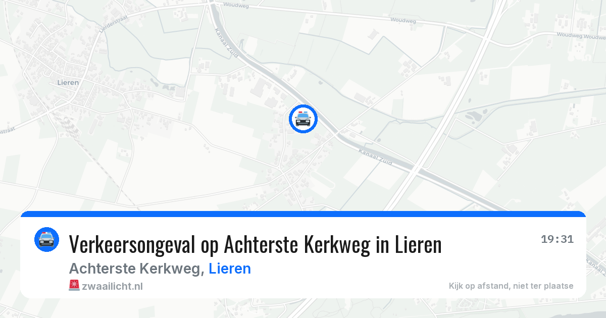Verkeersongeval op Achterste Kerkweg in Lieren — 7 jul 2026