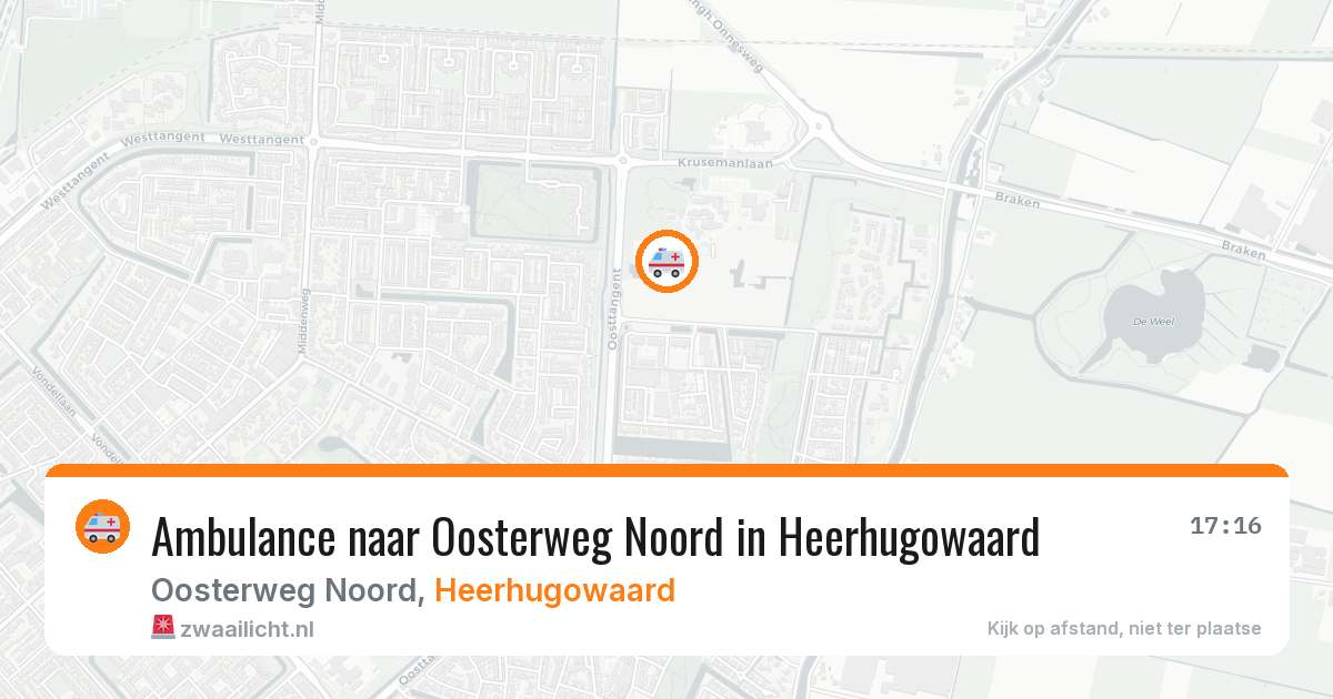 Ambulance naar Oosterweg Noord in Heerhugowaard — 29 jul 2026