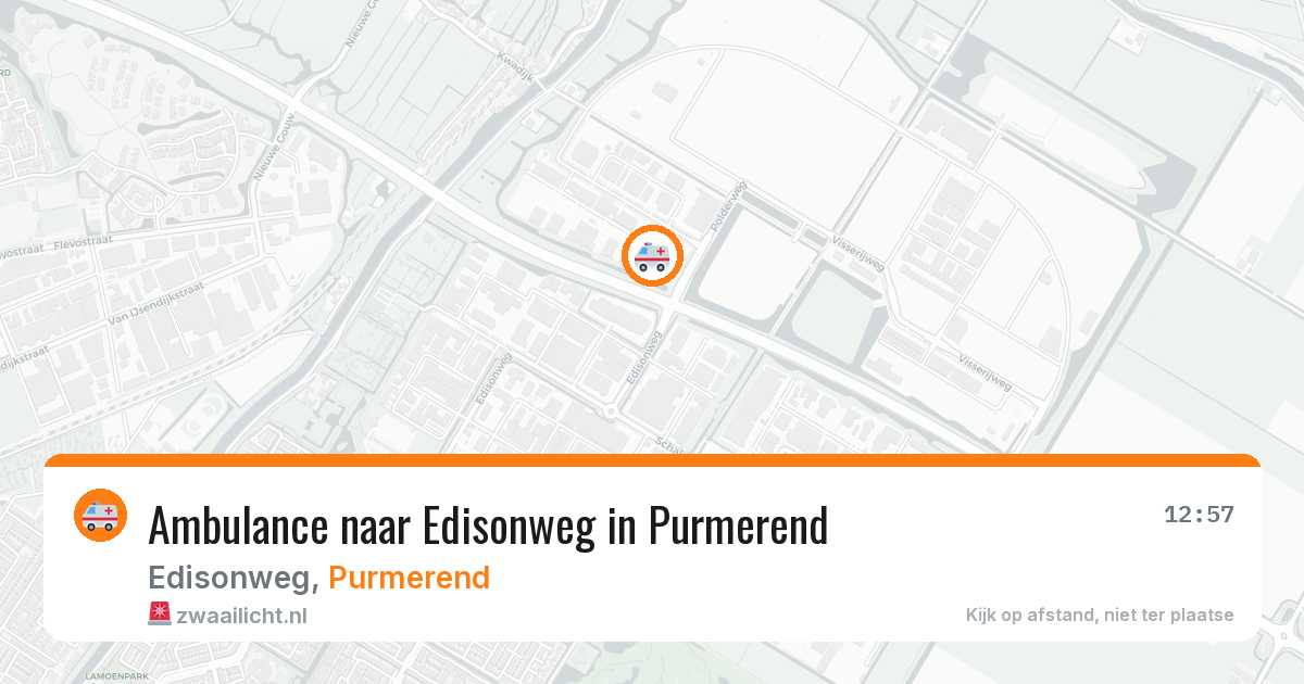 Ambulance naar Edisonweg in Purmerend — 29 jul 2026