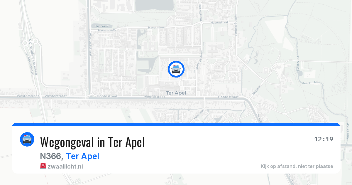 Wegongeval in Ter Apel — 28 jul 2026