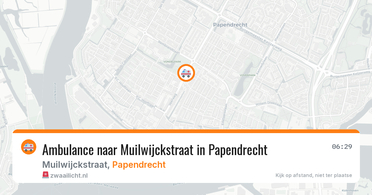 Ambulance naar Muilwijckstraat in Papendrecht — 29 jan 2026