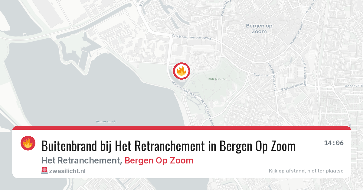 Buitenbrand bij Het Retranchement in Bergen Op Zoom — 24 mei 2026