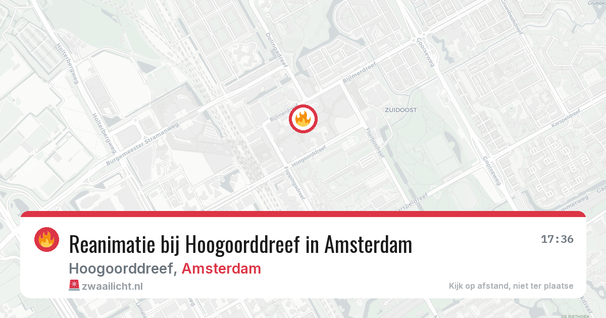 Reanimatie bij Hoogoorddreef in Amsterdam — 11 jul 2026