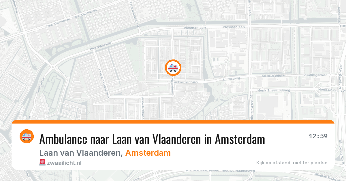 Ambulance naar Laan van Vlaanderen in Amsterdam — 8 feb 2026