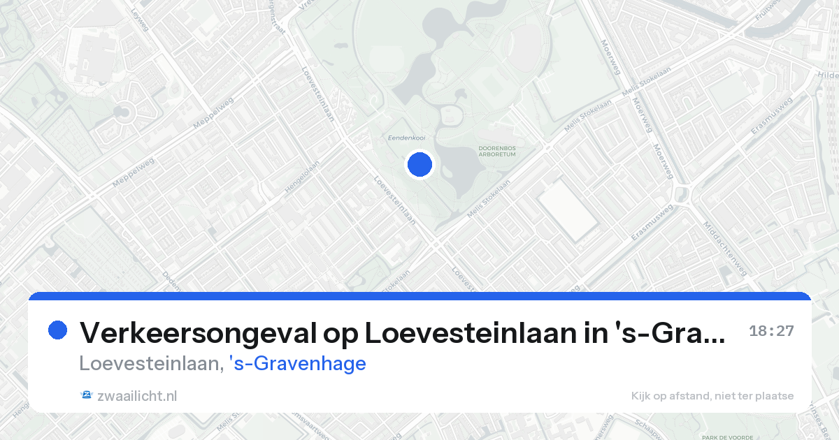 Verkeersongeval op Loevesteinlaan in 's-Gravenhage — 23 aug 2026