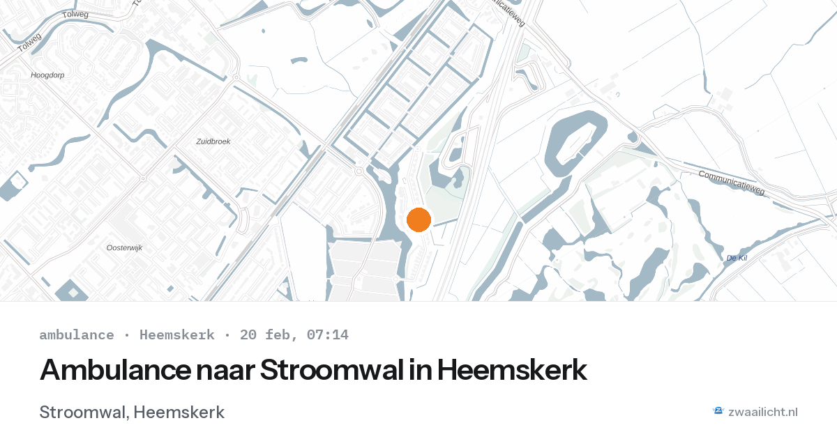 Ambulance naar Stroomwal in Heemskerk — 20 feb 2026