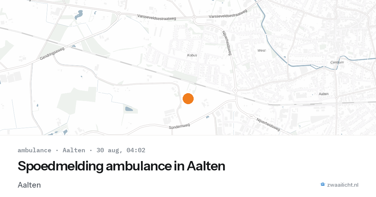 Spoedmelding ambulance in Aalten — 30 aug 2026
