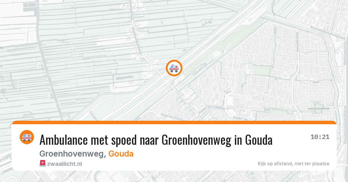 Ambulance met spoed naar Groenhovenweg in Gouda — 7 jul 2026