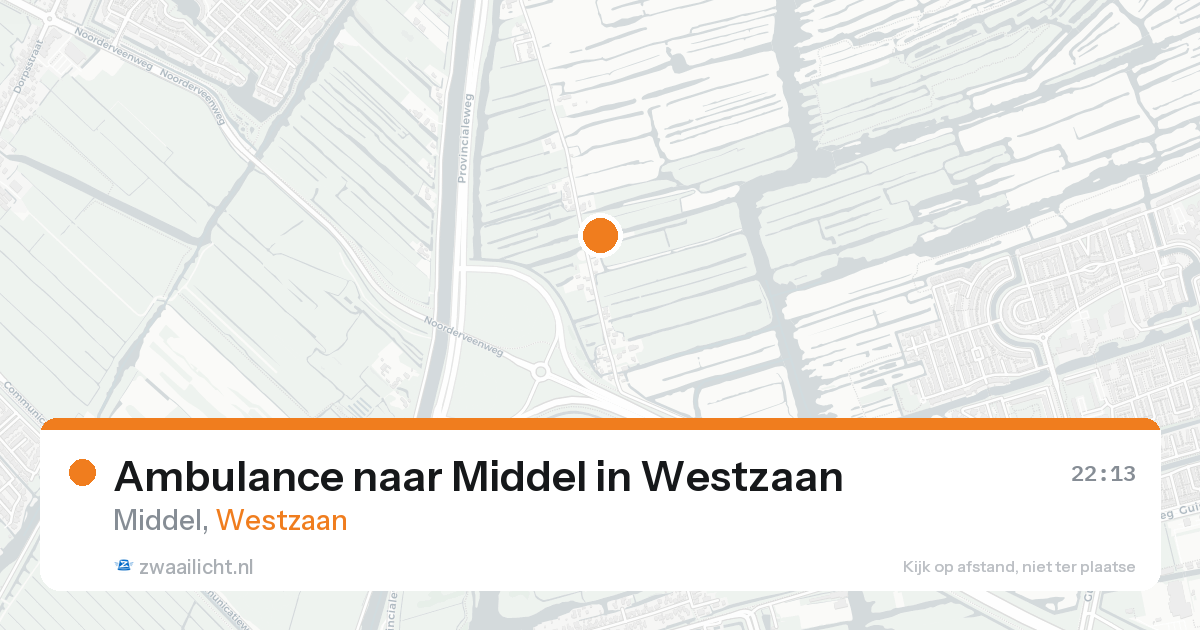 Ambulance naar Middel in Westzaan — 19 aug 2026