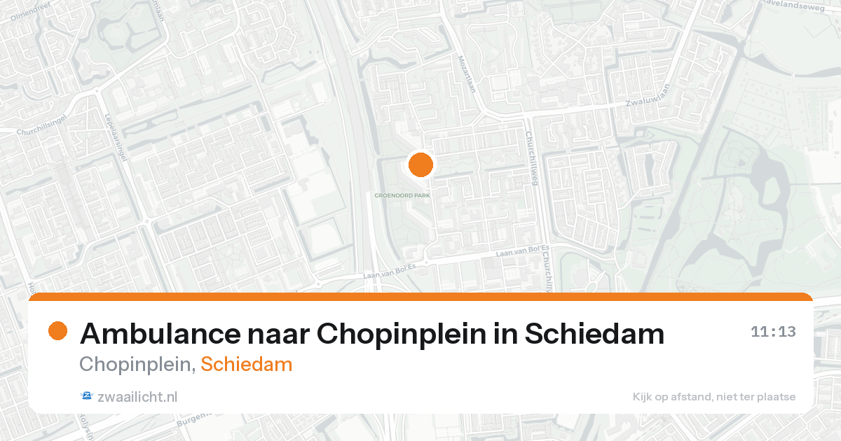 Ambulance naar Chopinplein in Schiedam — 19 aug 2026