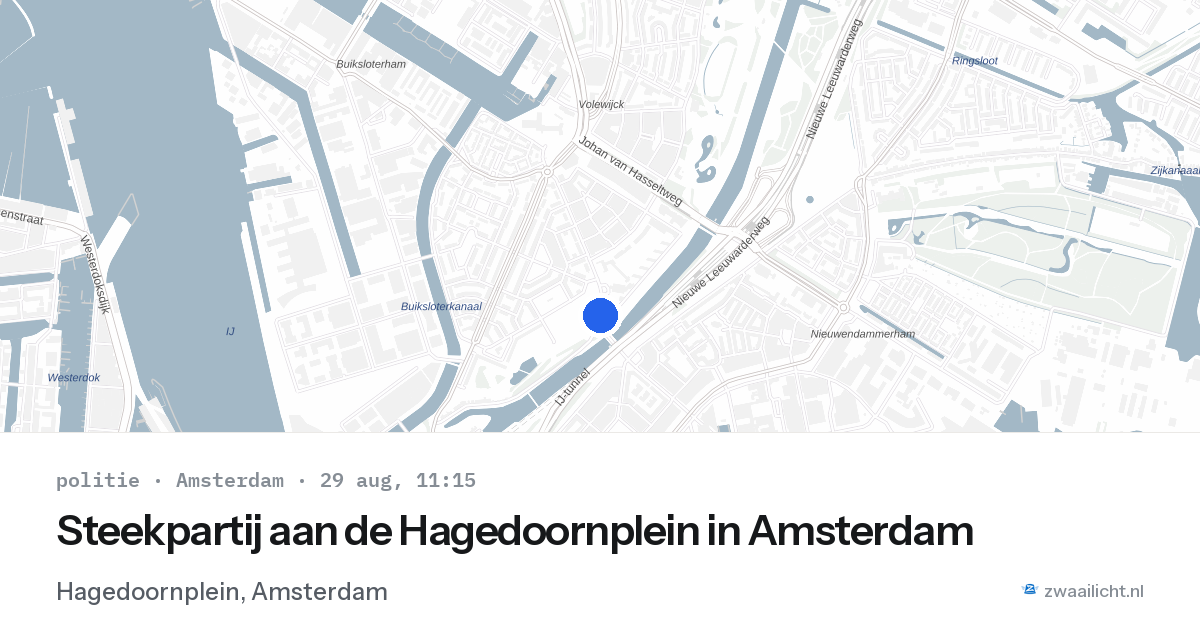 Steekpartij aan de Hagedoornplein in Amsterdam — 29 aug 2026